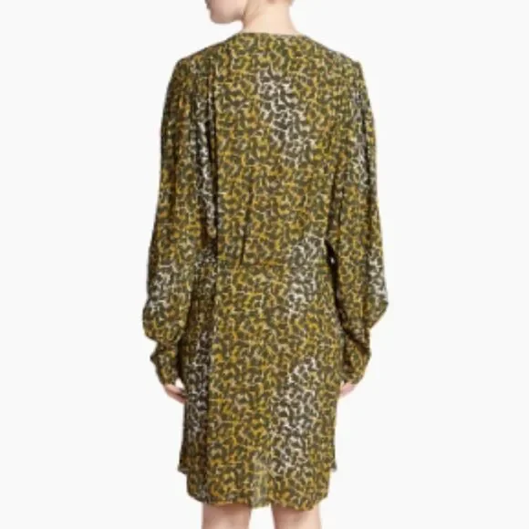 Isabel Marant Étoile Arone Long-Sleeve Abstract-Print Dress Size 34 EU - 2 US‎